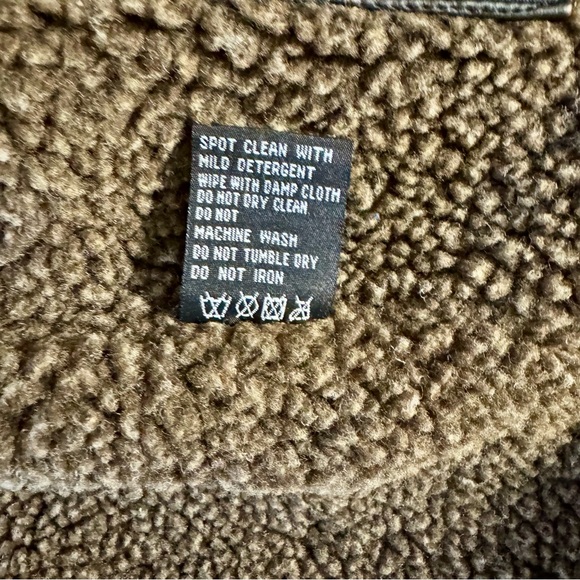 ADVENTURE LEGENDS Bomber Jacket Pilot style Boys SZ 8 Brown Rugged Faux Leather - Picture 15 of 15